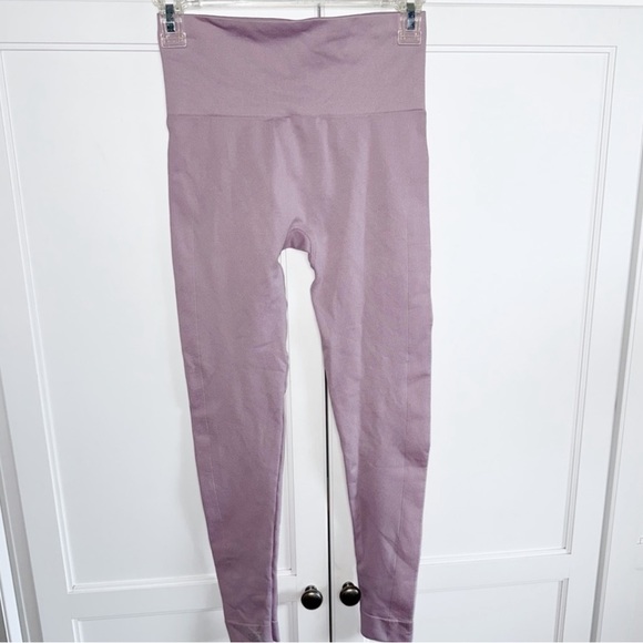 Set Active X Revolve Havana Pinkish HiRise Ribbed Seamless Activewear Leggings M - Picture 3 of 15